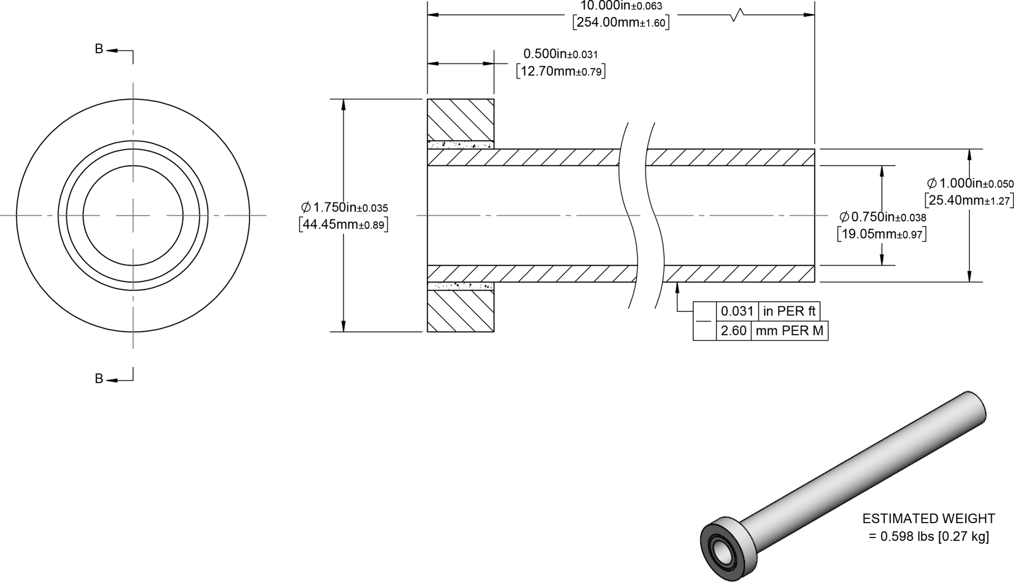 Alumina Tubes with Collars 10