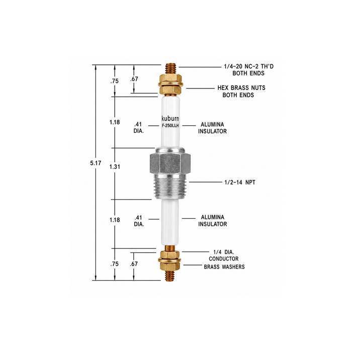 Auburn Electric Feed Through BG-250-LLH - The Heat Treat Shop