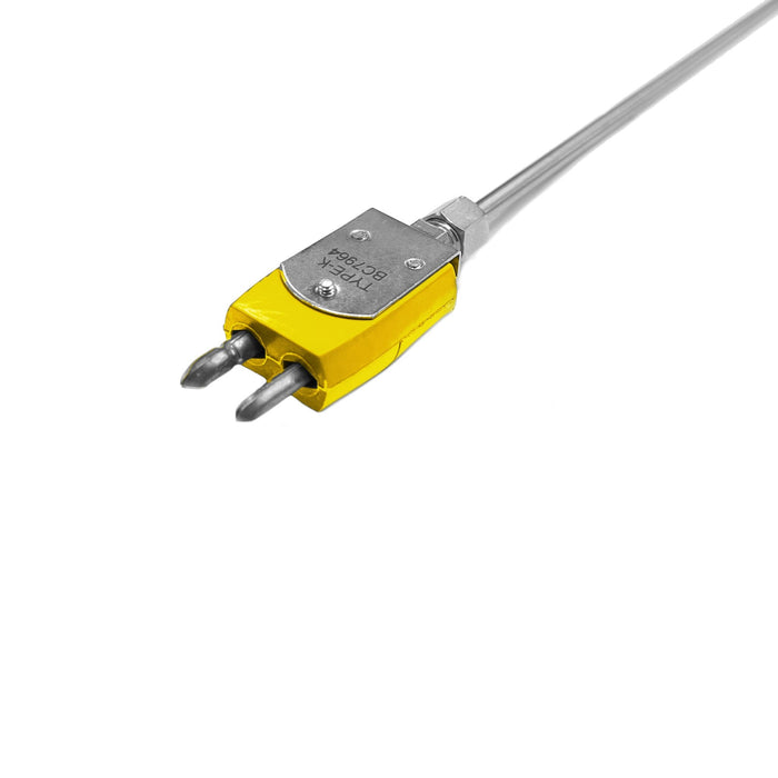 Type K Thermocouple Probe 1/8" Diameter x 24" Long (Adjustable) - The Heat Treat Shop