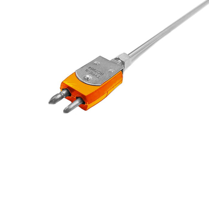 Type N Thermocouple Probe 3/16" Diameter x 18" Long (Adjustable) - The Heat Treat Shop